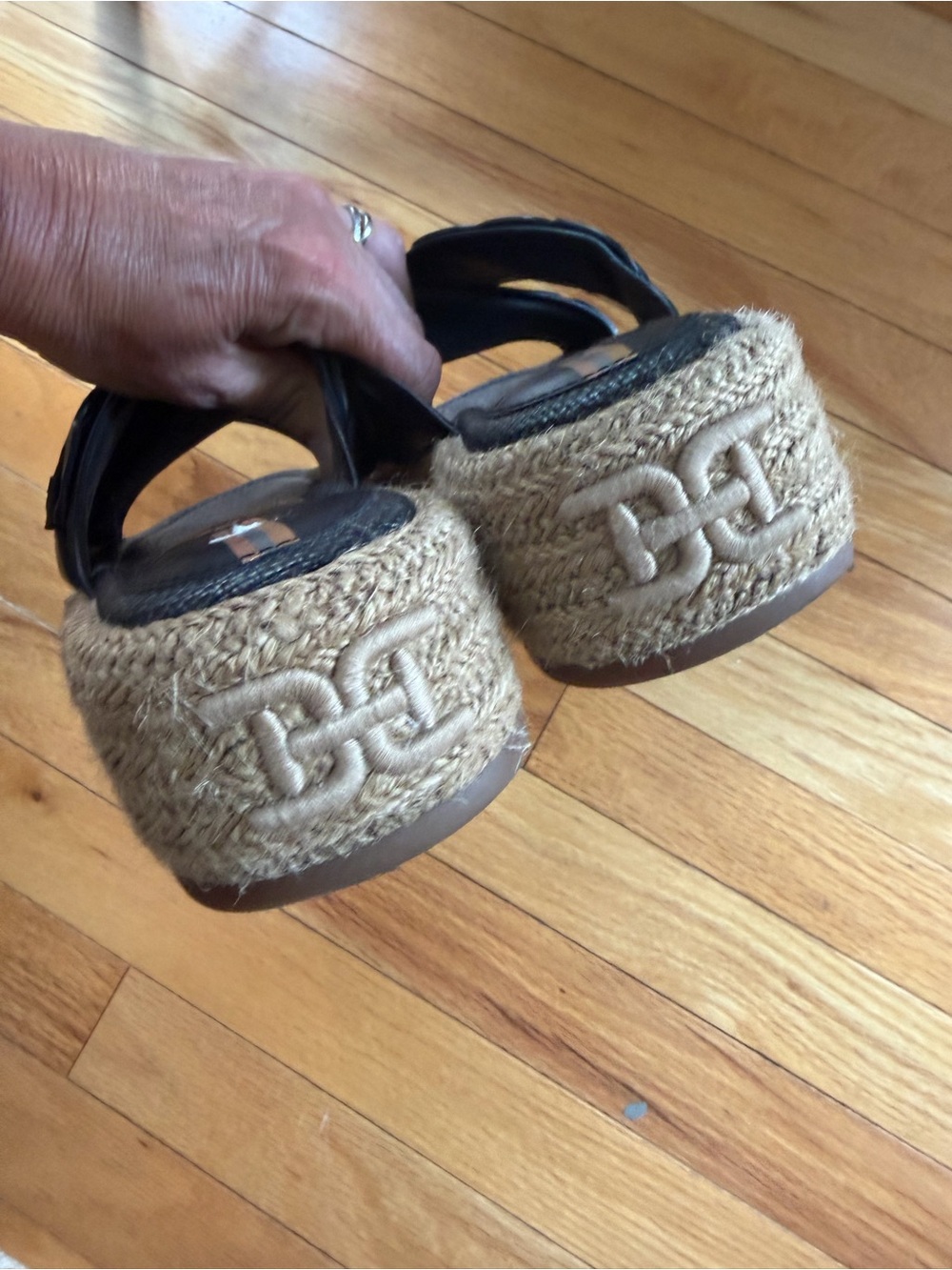 Sam Edelman Pria Black Woven Slide Sandals - Picture 6 of 6